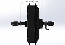 2000W rear freewheel hub motor drawing