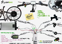 27.5 inch 60V 2000W rear electric hub motor bike conversion kit wire diagram