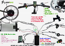 17 inch 60V 2000W rear electric motorcycle motor kit wire diagram