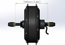 190mm dropout rear motorcycle motor drawing