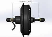 190mm dropout electric motorcycle motor drawing