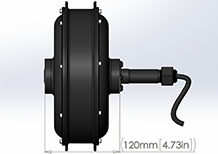 48V 52V 2000W single side shaft motor drawing